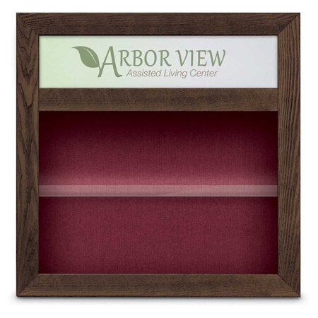 United Visual Products Outdoor Enclosed Combo Board, 42"x32", Bronze Frame/Blue & Cork UVCB4232ODBZ-BLUE-CORK